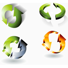 矢量立体环形箭头