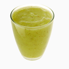 玻璃杯里的绿色饮品