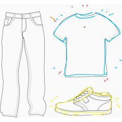 服装线稿图矢量素材