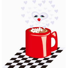 红色咖啡杯矢量