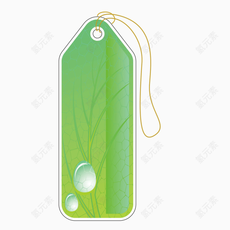 矢量绿色标牌标签