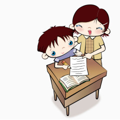 给学生指导作业的老师