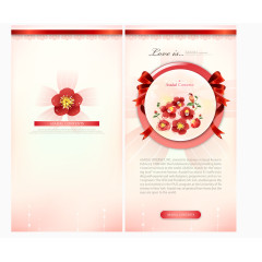 矢量粉红婚礼邀请函