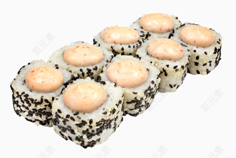矢量芝麻寿司