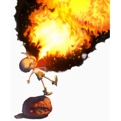 创意设计喷火男孩