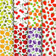 卡通水果无缝背景矢量图