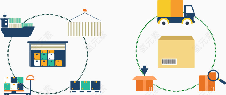 2017仓储发货物流矢量图标
