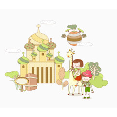 旅行主题梦幻儿童画