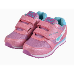 粉色金金婴儿鞋