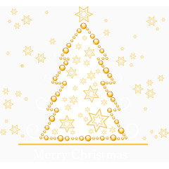 矢量金色圣诞树