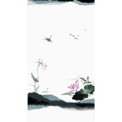 水墨蜻蜓