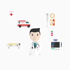 矢量医护元素