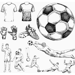 12款手绘足球元素
