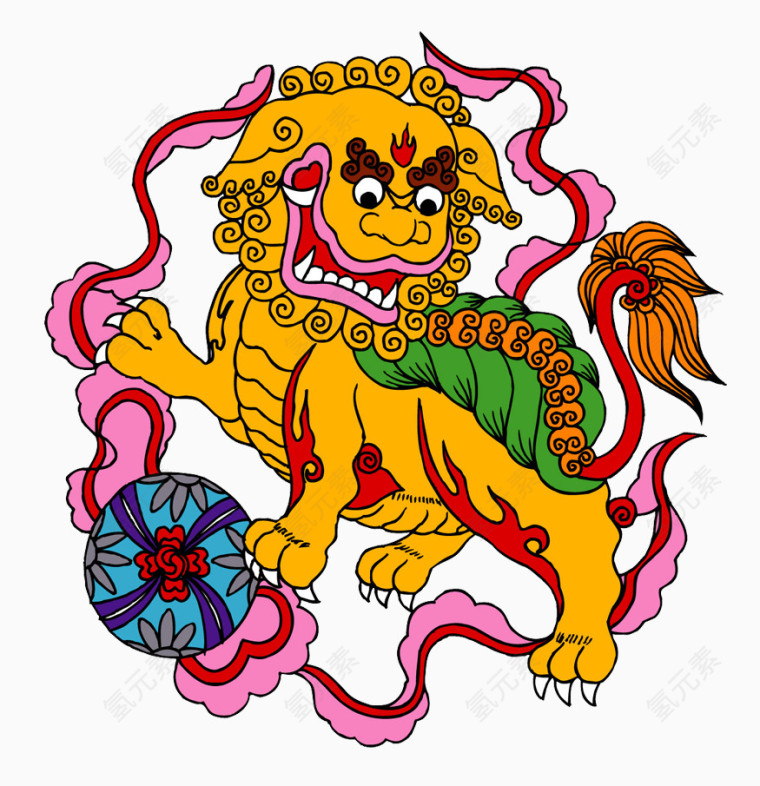 舞狮戏珠