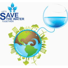 矢量创意地球与鱼缸