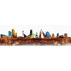 成都代表建筑和夜景