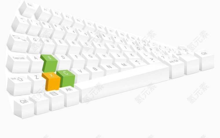 白色的键盘