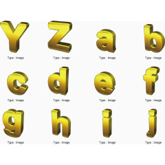 26个英文字母PPT图片素材下载