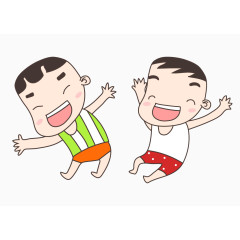 哈哈大笑的小男孩