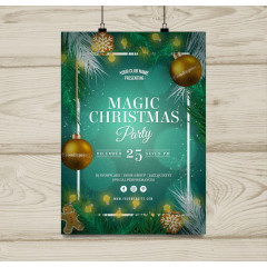 圣诞晚会海报模板