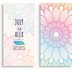 婚礼请柬矢量图