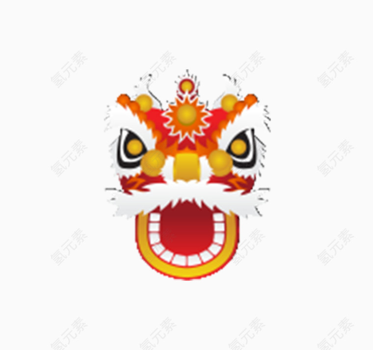 春节舞狮矢量素材