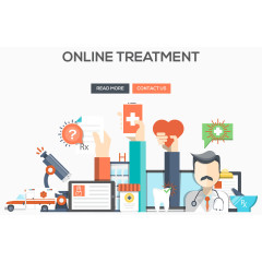 在线医生矢量素材