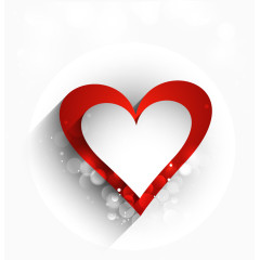 红色心形精美立体爱心矢量素材