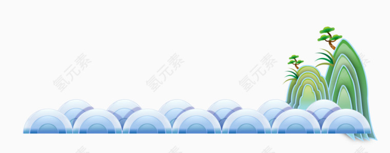 中国风山水水墨