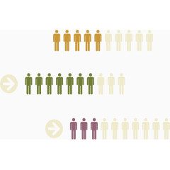 小人数据变化ppt素材