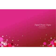 矢量玫红色画册封面