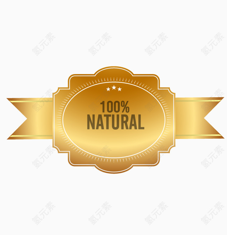 花朵金色大气促销标签