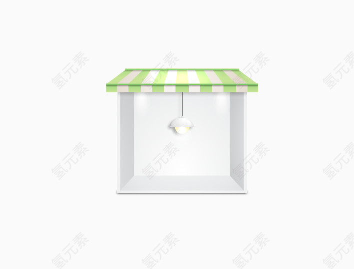 创意绿色房子图标