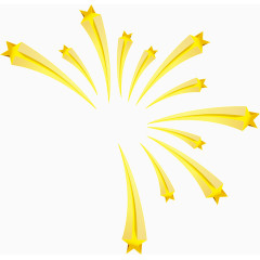 黄色卡通线条五角星