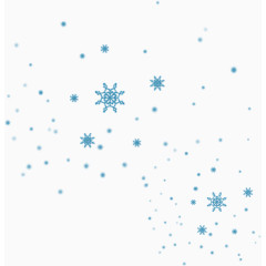 蓝色漂亮雪花
