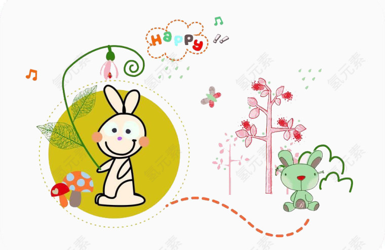 可爱小兔子卡通