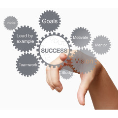 点击关注成功目标素材