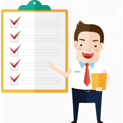 矢量商务男人与任务本