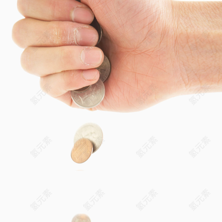 手抓钱币