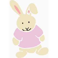 红色卡通可爱的小兔子玩具