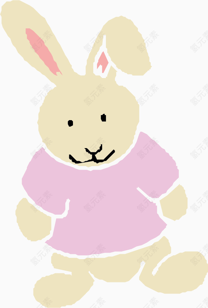 红色卡通可爱的小兔子玩具