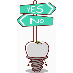 牙齿健康教育插画