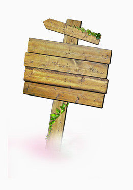 唯美复古木板指示牌标题栏藤蔓