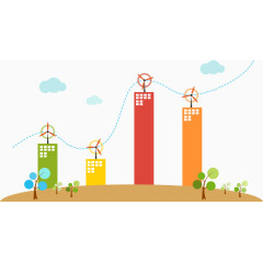 手绘建筑物卡通风格