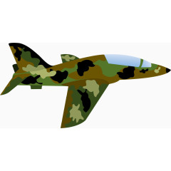 矢量手绘迷彩飞机