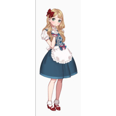 卡通手绘女孩女仆