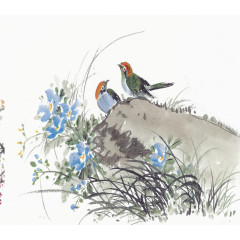 花鸟水墨画图