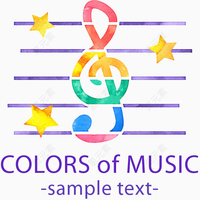 创意音乐元素图标