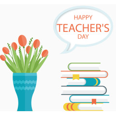 矢量手绘花朵书本