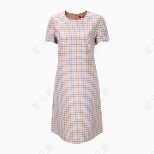 短袖毛呢连衣裙